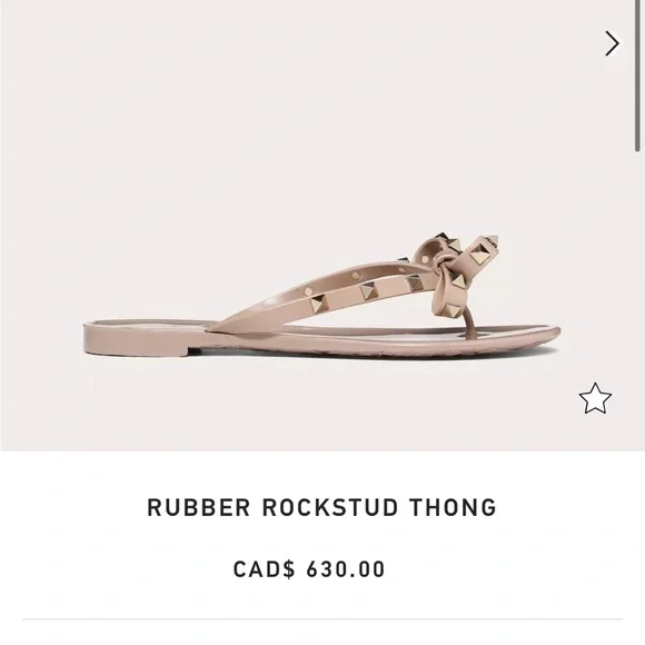 VALENTINO RUBBER ROCKSTUD THONG - Picture 4 of 8